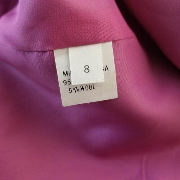 Doncaster Blazer Womens 8 Purple Pink Chenille Tweed Open Jacket - Picture 5 of 12